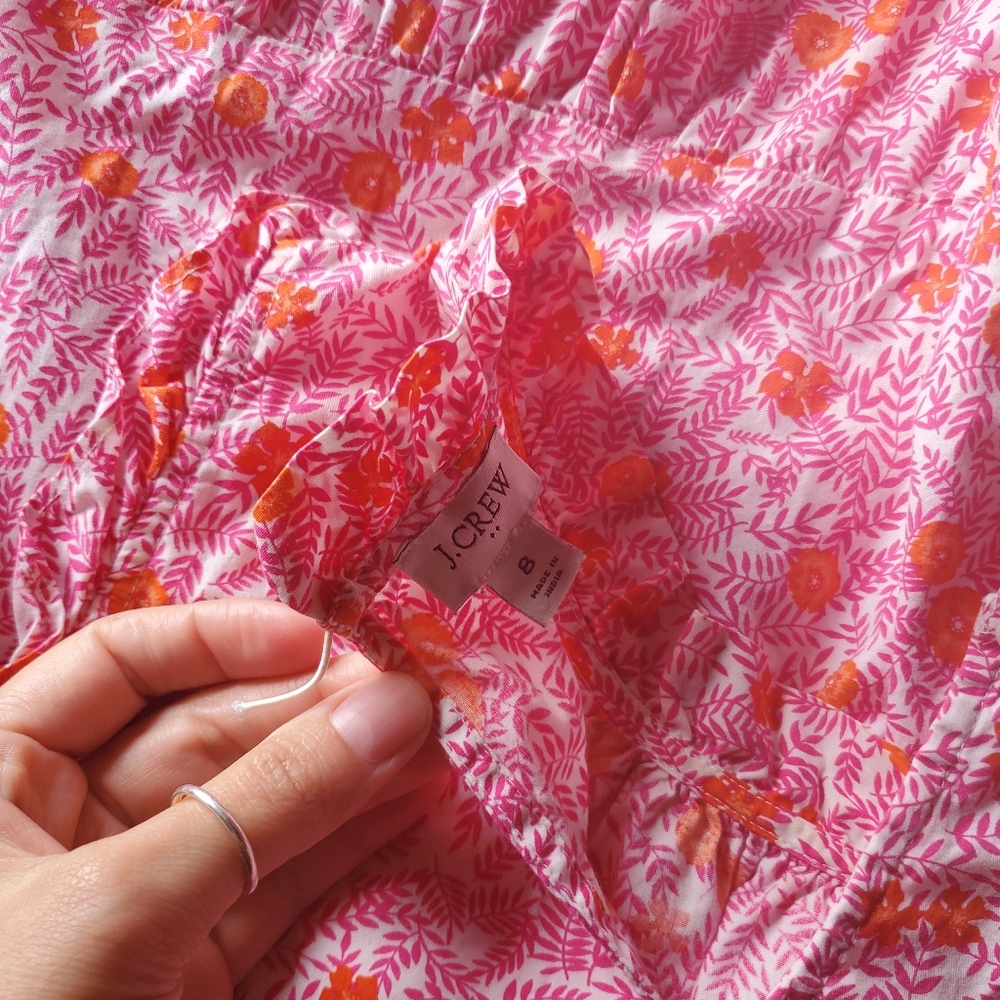 J. Crew Pink and Orange Patterned Dress - Picture 4 of 4